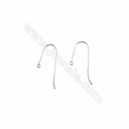 925 Sterling Silver Earring hook  Size 12x30mm  Pin 0.7mm  Hole 1.5mm  60pcs/pack