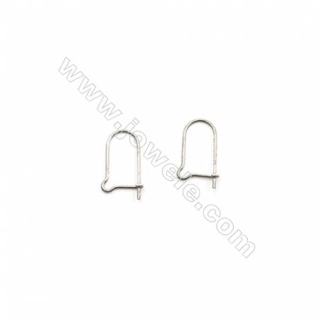 925 Sterling Silver Earring hook-H493-S  Size 7x15mm  Pin 0.7mm  70pcs/pack