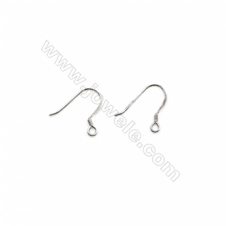 925 Sterling Silver Earring hook  Size 13x16mm  Pin 0.6mm  Hole 1.5mm  70pcs/pack