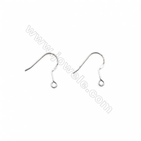 925 Sterling Silver Earring hook  Size 17x18mm  Pin 0.7mm  Hole 2mm  80pcs/pack