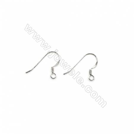 925 Sterling Silver Earring hook  Size 15x16mm  Pin 0.5mm  Hole 2mm  80pcs/pack