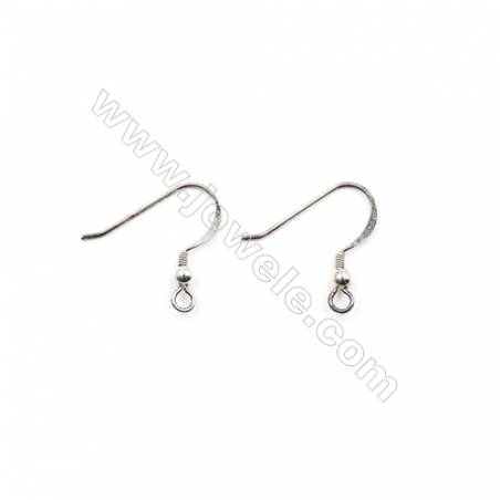 925 Sterling Silver Earring hook  Size 17x18mm  Pin 0.6mm  Hole 2mm  50pcs/pack