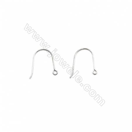 925 Sterling Silver Earring hook  Size 15x17mm  Pin 0.7mm  Hole 1.5mm  60pcs/pack