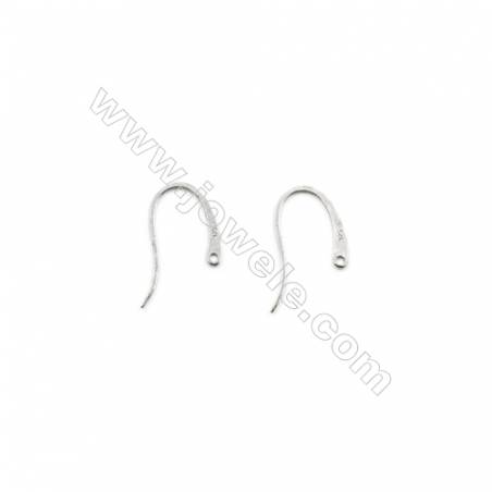 925 Sterling Silver Earring hook  Size 10x18mm  Pin 0.6mm  Hole 1mm  60pcs/pack