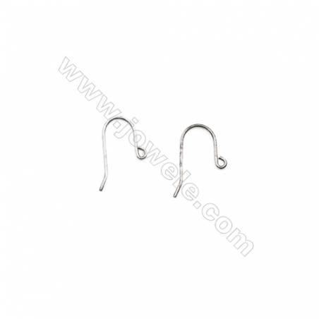 925 Sterling Silver Earring hook  Size 12x20mm  Pin 0.8mm  Hole 1.3mm  60pcs/pack
