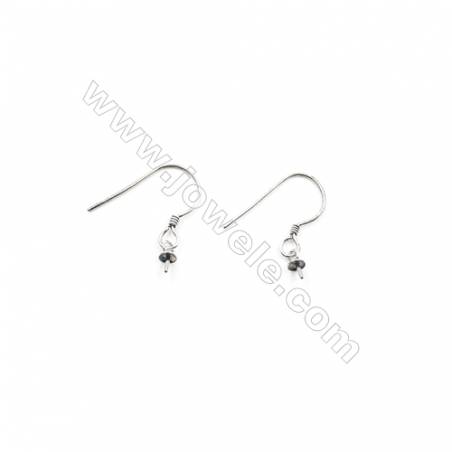925 Sterling Silver Earring hook  Size 11x16mm  Pin 0.6mm  Tray 3mm  60pcs/pack