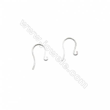 925 Sterling Silver Earring hook  Size 9x16mm  Pin 0.7mm  80pcs/pack