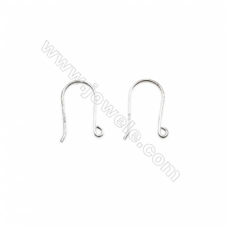 925 Sterling Silver Earring hook  Size 11x18mm  Pin 0.7mm  Hole 1.5mm  60pcs/pack