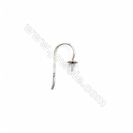 925 Sterling Silver Earring hook  Size 11x22mm  Pin 0.7mm  Tray 5mm  40pcs/pack
