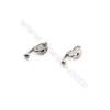 925 Sterling Silver Earring Stud  Size 7x14mm  Hole 1mm  20pcs/pack
