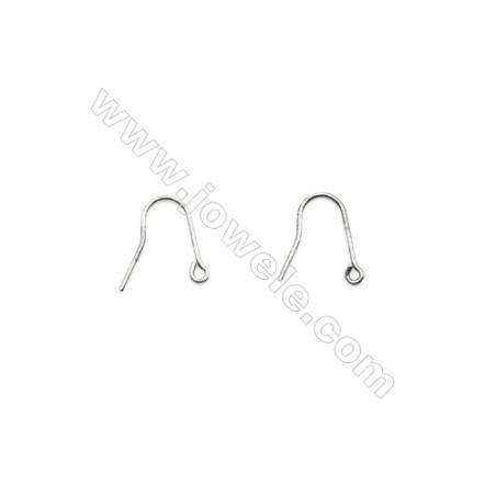 925 Sterling Silver Earring hook  Size 9x11mm  Pin 0.6mm  Hole 1mm  200pcs/pack