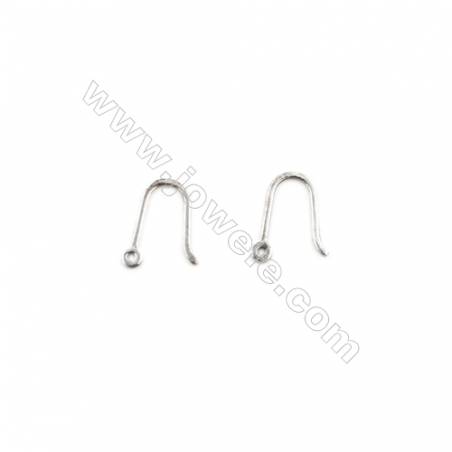 925 Sterling Silver Earring hook  Size 9x10mm  Pin 0.65mm  Hole 0.8mm  100pcs/pack