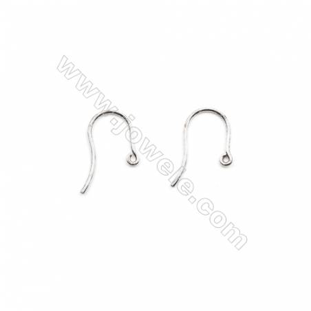 925 Sterling Silver Earring hook  Size 10x16mm  Pin 0.7mm  Hole 1mm  80pcs/pack