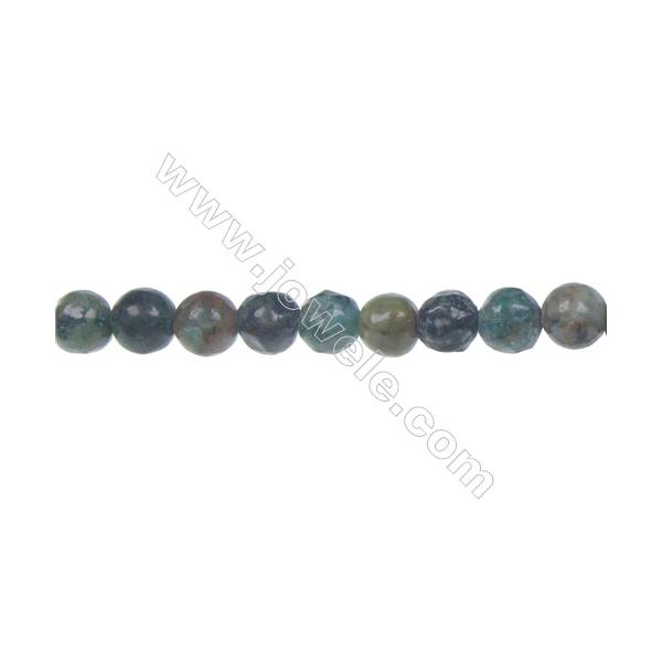 Natural African turquoise loose beads strand  Round  Diameter 6mm  Hole 1mm  65 beads/strand 15~16"