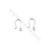 925 Sterling Silver Earring hook  Size 8x14mm  Pin 0.9mm  Hole 1.3mm  60pcs/pack