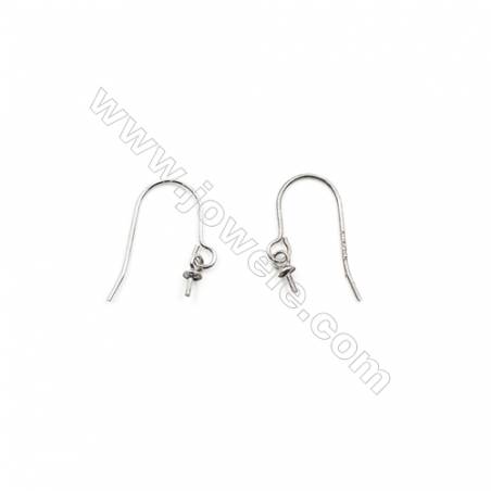 925 Sterling Silver Earring hook  Size 11x17mm  Wire 0.55mm  Pin 0.7mm  60pcs/pack