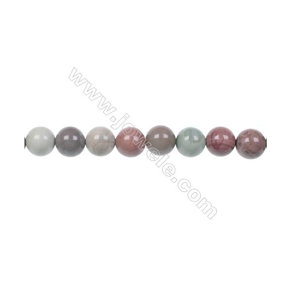 Multi-color 8mm round Imperial Jasper loose beads for Womens DIY Bracelets Necklace Making  hole 1mm  49 beads/ strand  15~16‘’