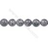 Fashion Jewelry Silver Crazy Lace Agate Strand Beads, Round, Size 10mm, Hole 1mm, 41 beads/strand, 15~16"