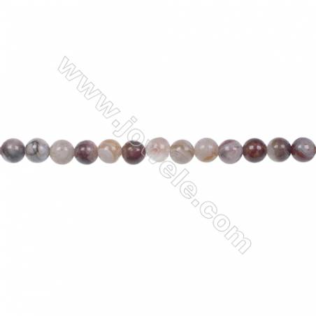 Wholesale 4mm laguna lace agate round beads hole 0.8mm  97 beads/strand  15~16‘’