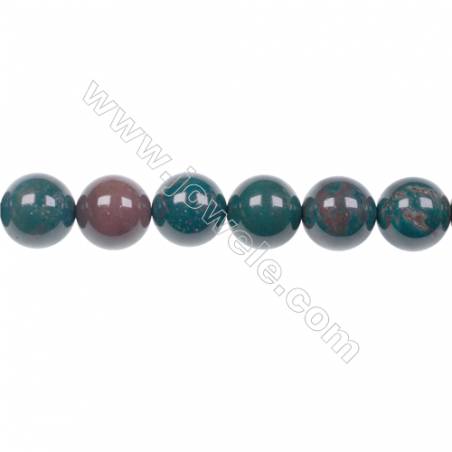Factory price 12mm natural African blood stone gem round beads for jewelry making diy  hole 1mm  33 beads/strand  15~16‘’