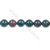 Factory price 12mm natural African blood stone gem round beads for jewelry making diy  hole 1mm  33 beads/strand  15~16‘’