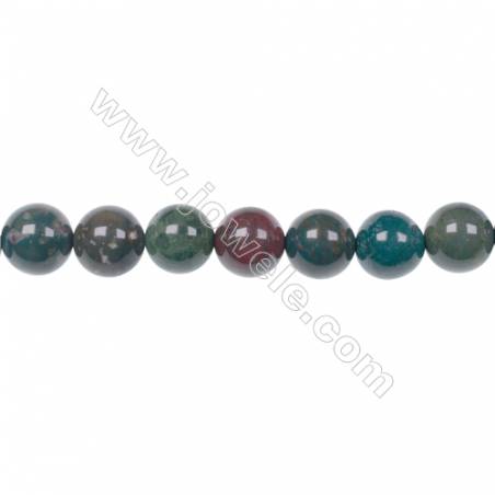 Factory price 10mm natural African blood stone gem round beads for jewelry making diy  hole 1mm  39 beads/strand  15~16‘’