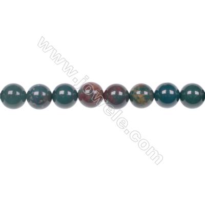 Factory price 8mm natural African blood stone gem round beads for jewelry making diy  hole 1mm  49 beads/strand  15~16‘’