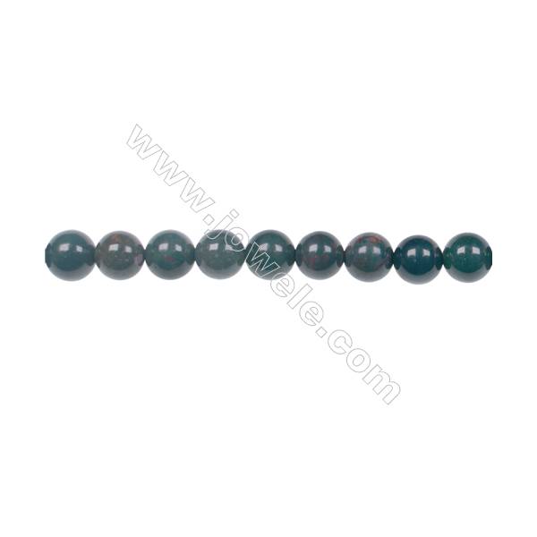 Factory price 6mm natural African blood stone gem round beads for jewelry making diy  hole 1mm  64 beads/strand  15~16‘’