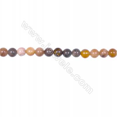 6mm Mat Wood Opalite Round beads loose beads for jewelry making diy  hole 1mm  64 beads/strand  15~16‘’