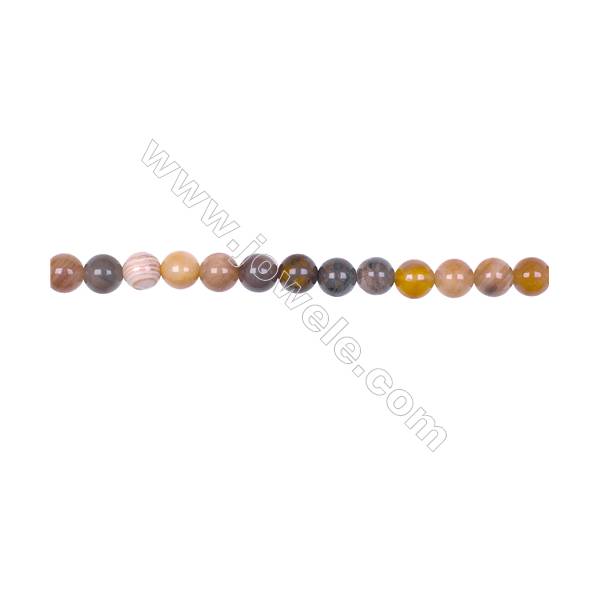 6mm Mat Wood Opalite Round beads loose beads for jewelry making diy  hole 1mm  64 beads/strand  15~16‘’