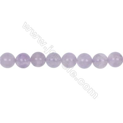Natural 10mm purple Jade beads beads for Jewelry making  hole  1mm  41 beads/strand 15~16‘’