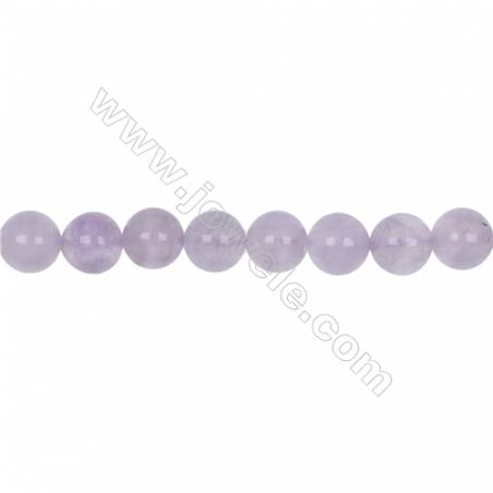 浅紫玉圓形串珠 直徑10毫米 孔徑 1毫米 41個珠子/條    15~16‘’