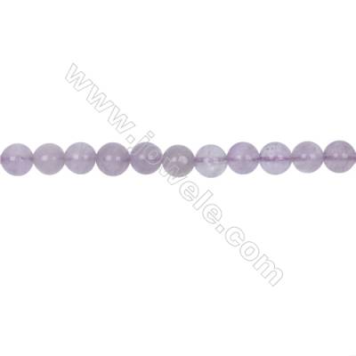 Natural 8mm Purple Jade beads for Jewelry making  hole  1mm  54 beads/strand 15~16‘’