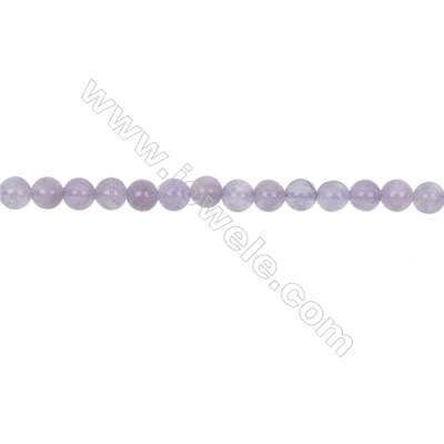 Natural 6mm Purple Jade beads for Jewelry making  hole  1mm  67 beads/strand 15~16‘’