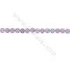 Jade violet rond  sur fil  Diamètre 6mm  trou 1.0mm 67perles / fil  15 ~ 16 "