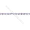 Natural 4mm purple Jade beads for Jewelry making  hole  0.8mm  94 beads/strand 15~16‘’