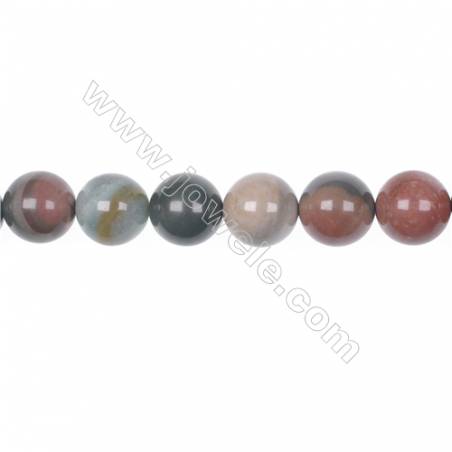 12mm Polychrome jasper bead strand  hole 1mm  about 32 beads/strand  15~16"