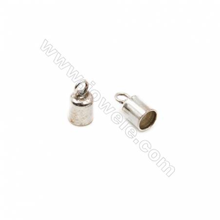 925 Sterling Silver Cord Ends  Size: 4x5mm  inner Diameter 3.5mm  Hole 1.5mm  60pcs/pack