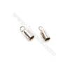 925 Sterling Silver Cord Ends  Size: 3.5x5.2mm  inner Diameter 2.5mm  Hole 1.5mm  60pcs/pack