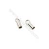 925 Sterling Silver Cord Ends  Size: 3x5.2mm  inner Diameter 2mm  Hole 2mm  60pcs/pack