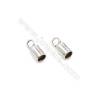 925 Sterling Silver Cord Ends  Size: 3x4mm  inner Diameter 2mm  Hole 1.5mm  80pcs/pack