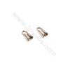 925 Sterling Silver Cord Ends  Size: 3x6mm  inner Diameter 2mm  Hole 2mm  110pcs/pack