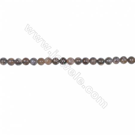 Opale de feu perle ronde sur fil  Diamètre 4mm   trou 0.8mm  94perles / fil   15 ~ 16 "