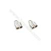 925 Sterling Silver Cord Ends  Size: 5x6mm  inner Diameter 2mm  Hole 2mm  30pcs/pack