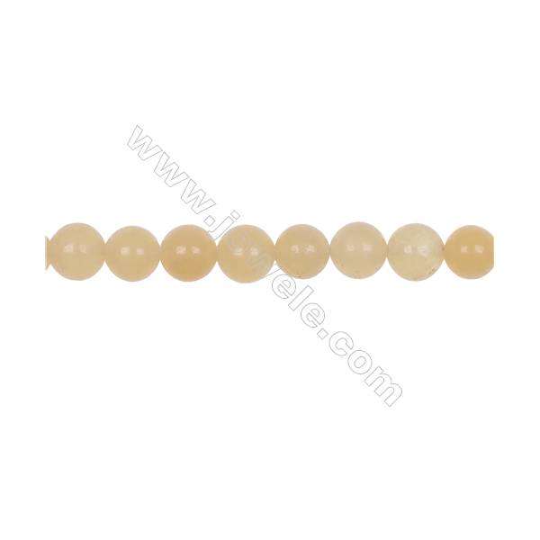 Natural 10mm yellow calcite stone orange calcite loose beads  hole 1mm  41 beads/strand 15~16"