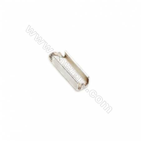 925 Sterling Silver Cord Ends  Size: 3.5x8mm  Hole 1mm  60pcs/pack