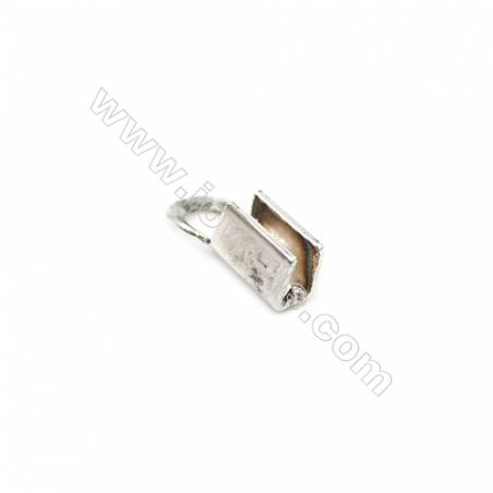 925 Sterling Silver Cord Ends  Size: 2x4mm  Hole 2mm  100pcs/pack
