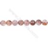 Wholesale 10mm pink gemstones blood rose quartz round loose beads for jewelry making  hole 1mm  38 beads/strand  15~16‘’ 