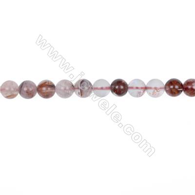 Wholesale 8mm pink gemstones blood rose quartz round loose beads for jewelry making  hole 1mm  49 beads/strand  15~16‘’