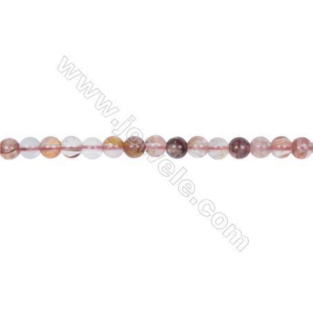 Wholesale 6mm pink gemstones blood rose quartz round loose beads for jewelry making  hole 1mm  70 beads/strand  15~16‘’ 